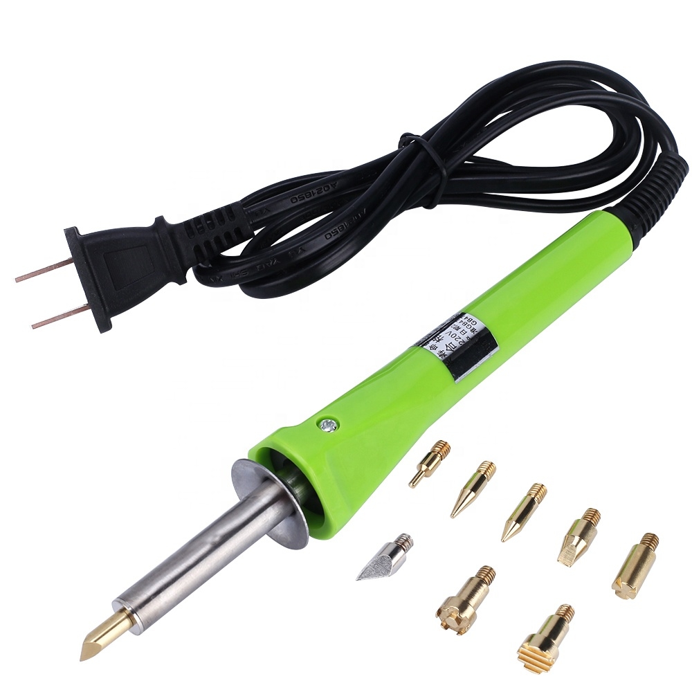 TP-002E Set de stylos de pyrogravure à manche vert
